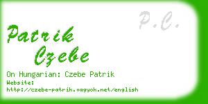 patrik czebe business card